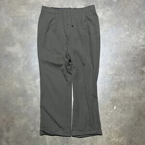 Vintage 40s 50s Green Wool Talon Trousers 34x28